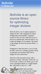 Mobile Screenshot of libdivide.com